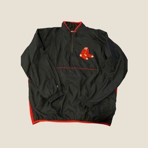 Vintage Majestic MLB Red Sox's Half Zip Blue/Red Size XXL